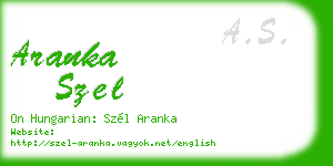 aranka szel business card